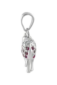 Colgante de diamantes y rubíes en plata de ley 92.5 KLSP-50464 - Product Image 4