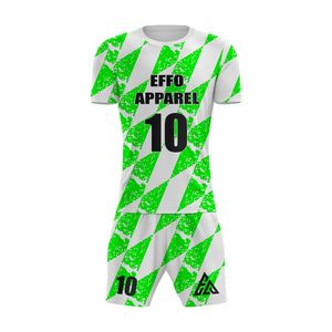 Maillot de sport personnalisé léger 100 % polyester à manches courtes, design personnalisé pour équipe de football, uniforme de football - Product Image 2