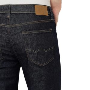 Jean en denim brut selvedge coupe droite vintage pour homme, taille mi-haute, ligne rouge, décontracté, respirant, léger, automne/printemps - Product Image 2