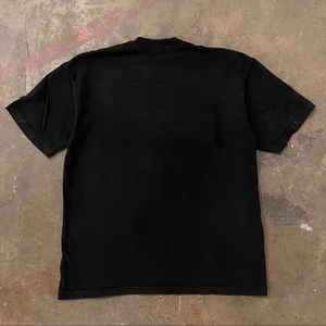 Nueva Camiseta de Algodón Puro de 200g con Estampado de Dibujos Animados Retro Americanos, Manga Corta, Diseño de Punto Holgado e Informal, Suave, para Parejas, 100% Algodón - Product Image 4