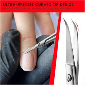 Ciseaux à ongles en acier inoxydable avec lame droite et tranchante, manche rond, durables pour adultes, pour la manucure - Product Image 2
