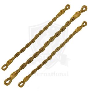 Cordon en soie sur mesure, fil métallique torsadé en or, cordon métallique torsadé à 3 brins, garniture de vêtement ronde, style classique - Product Image 1