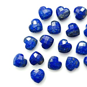 Piedra Preciosa Natural de Lapislázuli en Forma de Corazón Facetado de 10 mm, Colgante de Corazón Tallado a Mano, Piedra Suelta al por Mayor para Fabricación de Joyería - Product Image 6