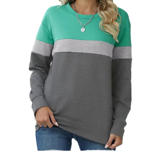 Sweat-shirts décontractés pour femmes, écologiques, coupe-vent, respirants, en mélange polyester/coton, pour sortir, travailler et sortir en amoureux - Product Image 1
