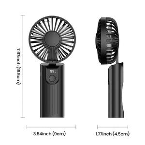 Mini ventilateur portable à clip pliable rechargeable 5000 mAh, ventilateur de cou rafraîchissant en nylon - Product Image 2
