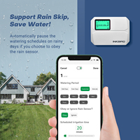 Contrôleur d'arrosage intelligent pour pelouse Inkbird IIC-800-WIFI, minuterie d'arrosage, 8 stations, système d'irrigation WiFi