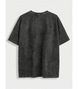 เสื้อยืดผู้ชายลำลองทรงหลวม ระบายอากาศได้ดี พิมพ์ลายถัก คอโอ ผ้าฝ้าย 100% คุณภาพสูง ขายส่งปี 2025 ปรับแต่งได้ - Product Image 2