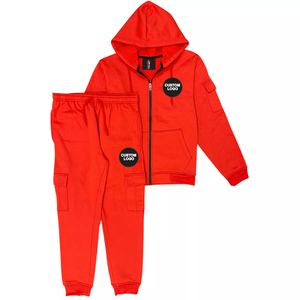 Survêtements personnalisés pour hommes – Ensemble chaud d'hiver en molleton technique avec veste et pantalon de jogging - Product Image 3