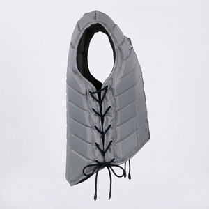 Chaleco de Seguridad Acolchado para Montar a Caballo, Chaleco Protector Ecuestre con Cremallera Frontal y Cordones Laterales Ajustables - Product Image 3