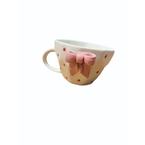 Vente en gros de tasses à café en céramique mignonnes avec nœud rose 3D, esthétique coquette, cœur en relief, ensemble de tasses à thé pour la Saint-Valentin, cadeau pour couple - Product Image 5