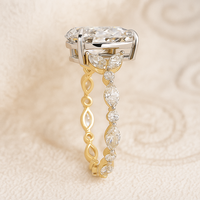 Élégant Solitaire en Or Blanc 14K, Coupe Poire 13x8mm, Moissanite VVS 3 Carats, Cadeau Religieux Personnalisé pour Mariage ou Fête pour Femme IGI