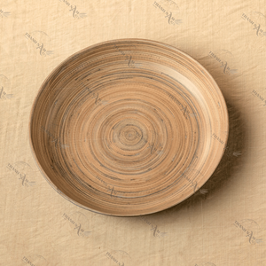 Plats et assiettes en bambou classiques fabriqués à la main Ustensiles de cuisine calmes inspirés de la nature pour chaque repas - Product Image 1