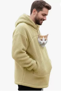 Sudadera con capucha de forro polar grueso para hombre, diseño nuevo 2026, con cremallera, logotipo personalizado, gráfico creativo de gato, estilo oversize, ropa urbana de otoño - Product Image 5