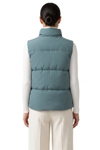 Chaqueta Acolchada para Mujer, Color Verde Azulado, Cuello Alto, Cierre de Cremallera, Color Sólido, Largo Regular, Impermeable, Resistente al Viento, con Calefacción, para Invierno - Product Image 2