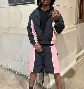 Ensemble de survêtement en nylon pour homme 2026 avec logo personnalisé, coupe-vent deux pièces (veste et pantalon) en polyester pour la saison automne - Product Image 5