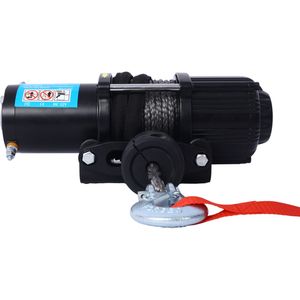 กว้านไฟฟ้าสำหรับรถ ATV/UTV ขนาด 3500 ปอนด์ พร้อมเชือกสังเคราะห์กันน้ำ 12V สำหรับรถพ่วง มีตัวเลือกแบบใช้สายและไร้สาย - Product Image 5