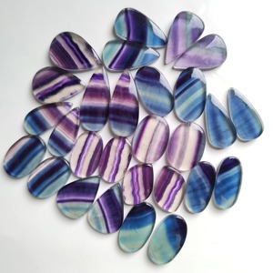 Pierre précieuse cabochon en fluorite naturelle de haute qualité, paire de cristaux, prix de gros pour la fabrication de bijoux, pierres précieuses en vrac - Product Image 4