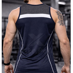 เสื้อกล้ามออกกำลังกายผู้ชายผ้าฝ้ายถักเนื้อนุ่มระบายอากาศได้ดี แบรนด์ส่วนตัว ขายส่ง ขายดีที่สุด - Product Image 5