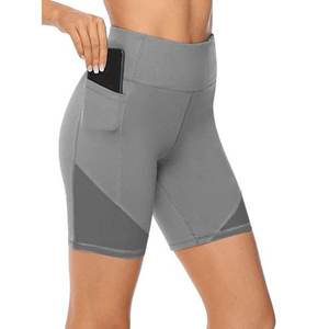 Shorts de sport compressifs pour femmes avec logo personnalisé – Shorts de gym taille haute pour le contrôle du ventre, pour le fitness, l'entraînement et les vêtements de sport - Product Image 3
