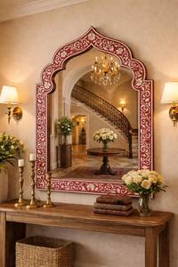 Modern Design Customized Bone Inlay Eco-Friendly Handmade Wall Decorative <b>Mirror</b> <b>Frame</b> for Full Bathroom Vanity <b>Mirror</b> India - Product Image 2