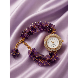 Wholesale Quartz Natural Crystal Chips Watch Bracelets Feng Shui <b>Mascot</b> Figurine Unisex Real Touch Home Decoration Business Gift - Product Image 1