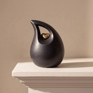 Urne funéraire en bronze, forme vase à couture incurvée et col effilé, pour cendres, souvenir commémoratif - Product Image 6