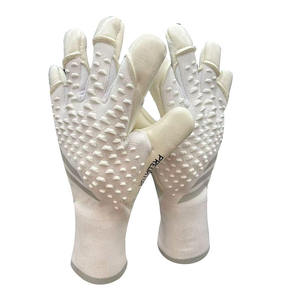 Nouveaux gants de gardien de but de football blancs en cuir PU, antidérapants, respirants, avec sangle de poignet réglable, équipement sportif unisexe - Product Image 3