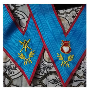 Regalia Masónica de Alta Calidad al por Mayor, Collar de Rito Escocés de 14 Grados, Cinta con Diseño de Logotipo con Pluma, las Mejores Calidades - Product Image 4