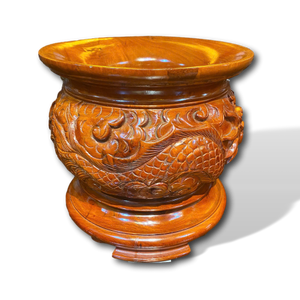 Encensoir traditionnel vietnamien en bois Huong, sculpté en forme de dragon, pour l'autel de la maison - Product Image 1