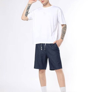 Shorts Cargo en Coton Effiloché pour Homme, Taille Élastique, Mi-long, Tricoté, Robuste, Décontracté, Utilitaire, Été, Séchage Rapide, Respirant, Anti-plis - Product Image 2