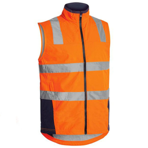 เสื้อกั๊กสะท้อนแสงเพื่อความปลอดภัยในการทำงาน มาตรฐาน ANSI Class 2 ผลิตจากโพลีเอสเตอร์ตาข่าย พร้อมช่องใส่ของหลายช่อง - Product Image 4
