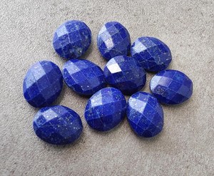 Pierre précieuse naturelle en lapis-lazuli, forme ovale, taille briolette, calibrée, pour bijoux - Product Image 6