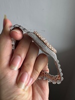 Reloj de Diamantes Moissanite Totalmente Cubierto de Cristales, Correa Moderna de 20 mm, Cristal de Zafiro, Estilo Hip Hop, Movimiento Mecánico de Dos Tonos, Edición Limitada para Hombre