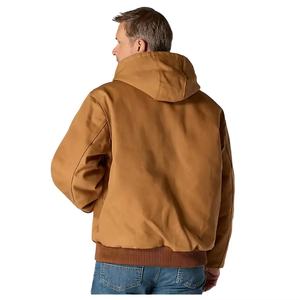 Veste Active Homme Personnalisée en Toile de Canard Épaisse, Style Vintage Workwear Streetwear, Manteau à Capuche en Toile Qualité Industrielle, Vente en Gros - Product Image 4