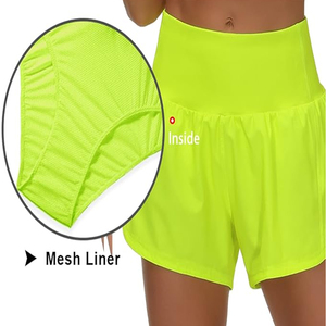 Mid Waisted 2 1 Outdoor Golf Women's Shorts Quick Dry <b>Athletic</b> Breathable Skinny Fit Mesh Liner Printed Drawstring Closure - Product Image 6