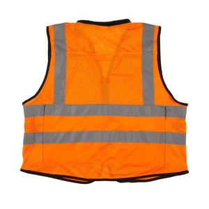 Fluorescent <b>Reflective</b> Safety <b>Vest</b> High Quality Polyester Fabric Night Visibility For Workers <b>Reflective</b> Safety <b>Vest</b> ANSI Style - Product Image 6