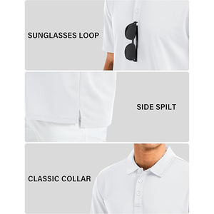 Polo de golf classique pour homme avec ourlet doublement cousu et mélange de polyester à séchage rapide - Product Image 4