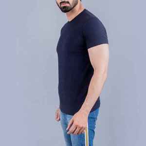 Camiseta de Hombre Lisa para Bordar, de Alta Calidad, Poliéster, Cuello Alto, Personalizable al por Mayor, OEM - Product Image 2