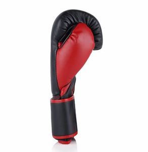Gants de boxe en cuir noir et rouge légers à lacets pour adultes unisexes - Fabrication sur mesure pour l'entraînement - Product Image 6