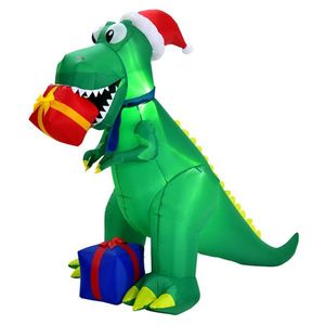 Decorazione natalizia gonfiabile a forma di dinosauro di 1,8 metri per esterni, decorazioni per il giardino per le festività - Product Image 4