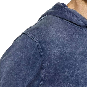 Sudadera con Capucha Azul para Hombre, Corte Regular, Color Sólido, Informal, Tejida, Manga Larga, Diseño con Bolsillos, Ropa de Otoño - Product Image 6