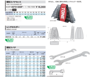 TONE DSTO1200P Metric Chrome Finish Industrial & DIY Grade Hex Key Wrench Set <b>Hand</b> <b>Tool</b> Kit 3mm Spanner for Compact Maintenance - Product Image 3