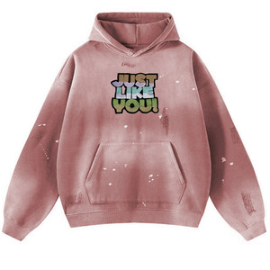 เสื้อฮู้ดดี้ผ้าฟลีซคอตตอน 100% ทรงปกติ ล้างสีแบบแอซิดวอช สตรีทแวร์สั่งทำพิเศษ เนื้อผ้าหนา ใส่ได้ทั้งชายและหญิง เป็นมิตรต่อสิ่งแวดล้อม สไตล์ลำลอง - Product Image 3
