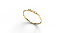 Anillo Minimalista de Oro de 18K con Diamante Natural de Corte Brillante, Ligero, con Bisel, Apilable, de Alta Calidad