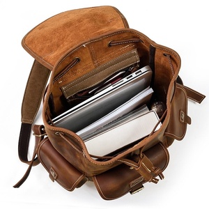 Genuine Leather <b>Canvas</b> Stylish Travel Duffel Bag Cow for School Casual Daypack for Unisex MBF-0281 Convenient - Product Image 6
