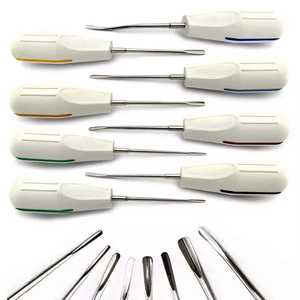 Kit d'instruments de chirurgie buccale manuels de haute qualité, comprenant 8 élévateurs de racines luxatrices pour le desserrage dentaire, réutilisable - Product Image 2