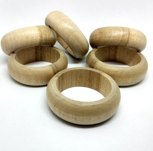 Ronds de serviette en bois faits à la main - Product Image 3