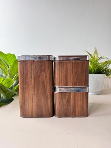 Stylish Wooden Tea Coffee Sugar Containers Set For Kitchen Countertop Storage Organizes Kitchen Countertop Neatly And Elegantly - Product Image 6