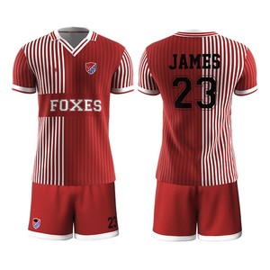 Uniforme de Fútbol Personalizado por el Fabricante, Sublimación, Poliéster/Algodón, Malla, Corte Regular, Conjunto de Camiseta de Fútbol para Clubes y Equipos al por Mayor, OEM ODM - Product Image 3