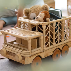 Factory Directly Sale Rattan Car Kids <b>Toy</b> Wholesale Decorative Eco Friendly Lightweight Customizable from Vietnam - Product Image 2